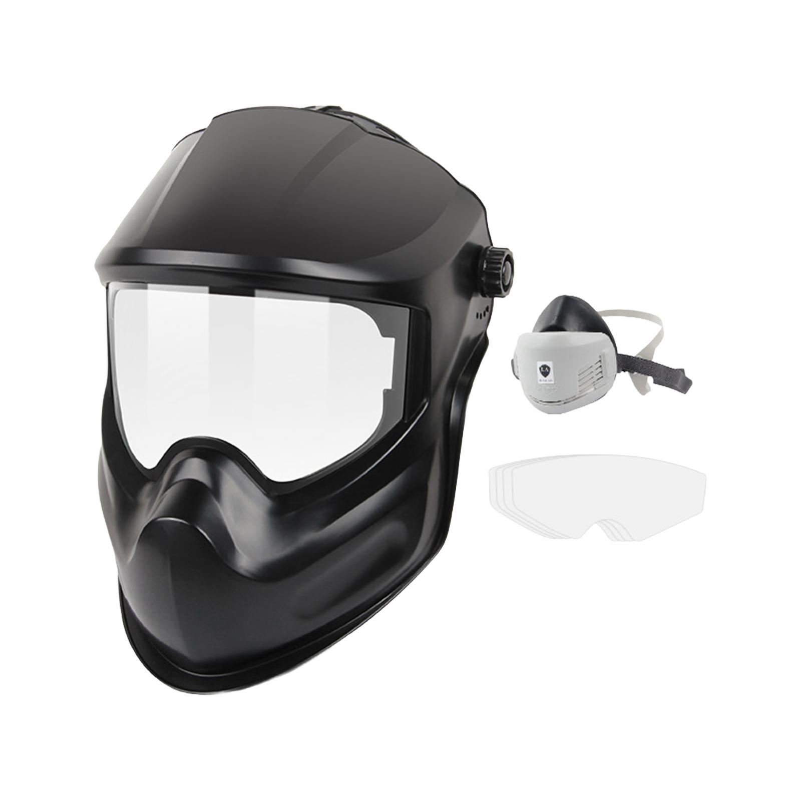 Tnarru Protection Cover, Welding , Eye Shade Adjustable Hard Hat Cap Welder Hood Headgear for Electric Welding Labor Home With 5Len and 1